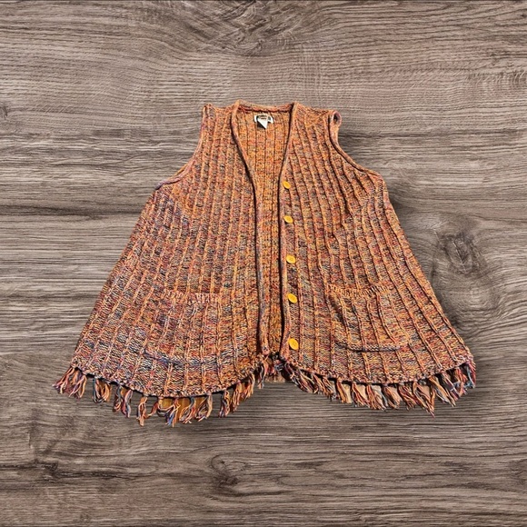 Cynthia Women’s Boho Fringed Sweater Vest Plus Size 3X - Picture 1 of 6